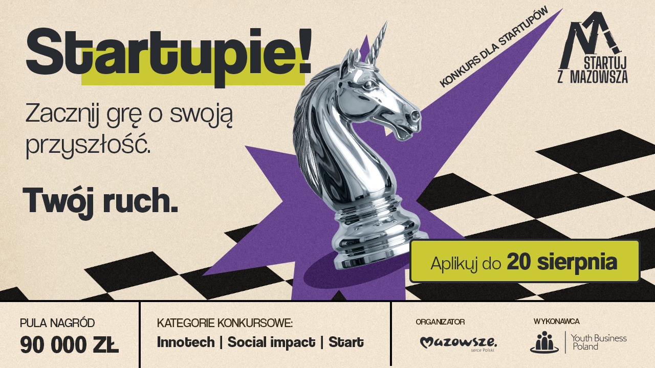 Konkurs dla startupów Startuj z Mazowsza 2026 – nabór do VIII edycji